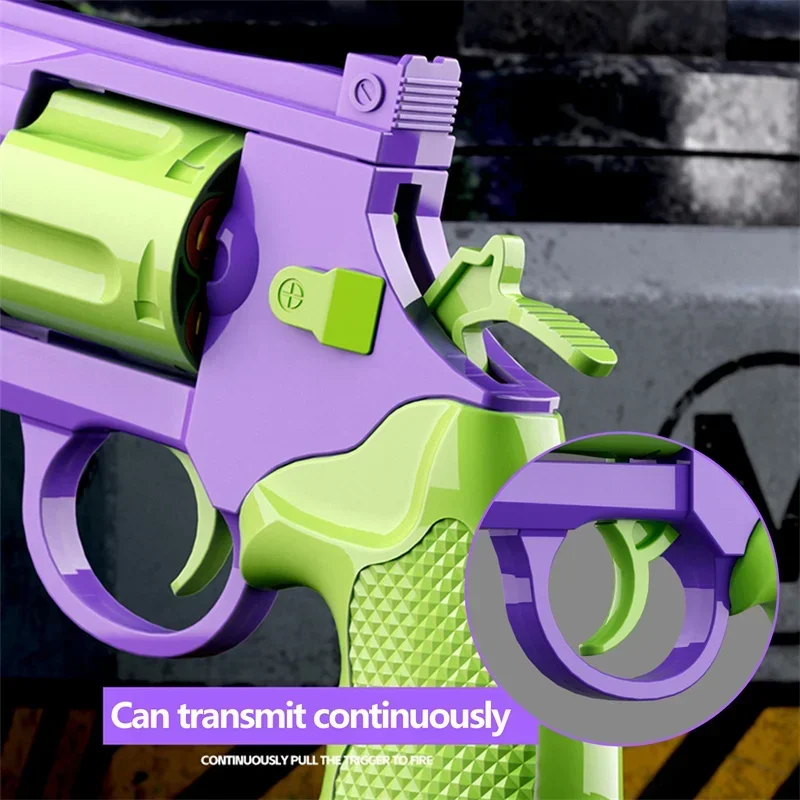 Automatic Decompression Desert Pistol Continuous Shell Ejection Empty Hanging Revolver Toy Gun