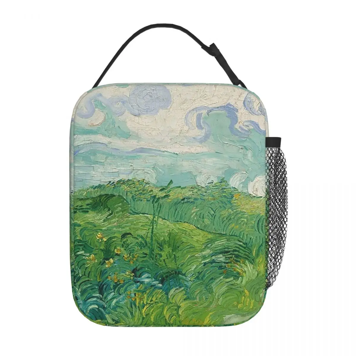 Green Wheat Fields, Auvers, Vincent Van Gogh Insulated Lunch Bag for Women Kids Portable Food Boxes Thermal Lunch Box Tote
