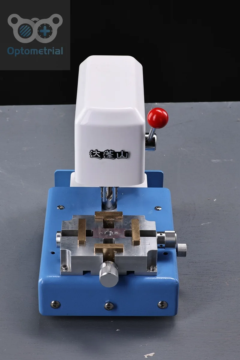 Optometry Labs Eyewear Workshops Optical Lens Template 3-Hole Puncher Drilling Machine, Precision for Eyeglass Lens Processing