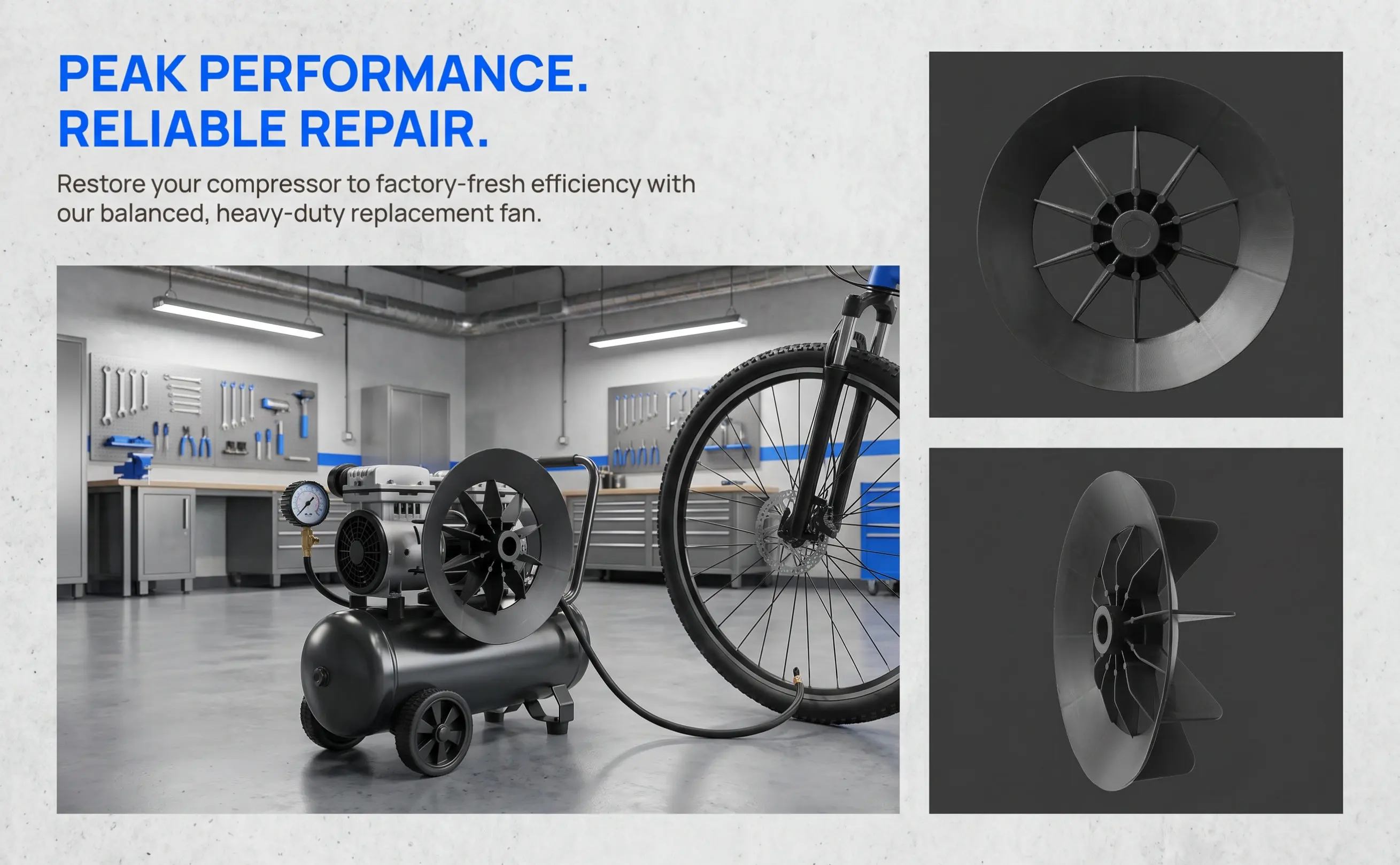 Fan Blades for Air Compressor Replacement Cooling Fan Parts Small Compressor Accessories Efficient Heat Dissipation Compact