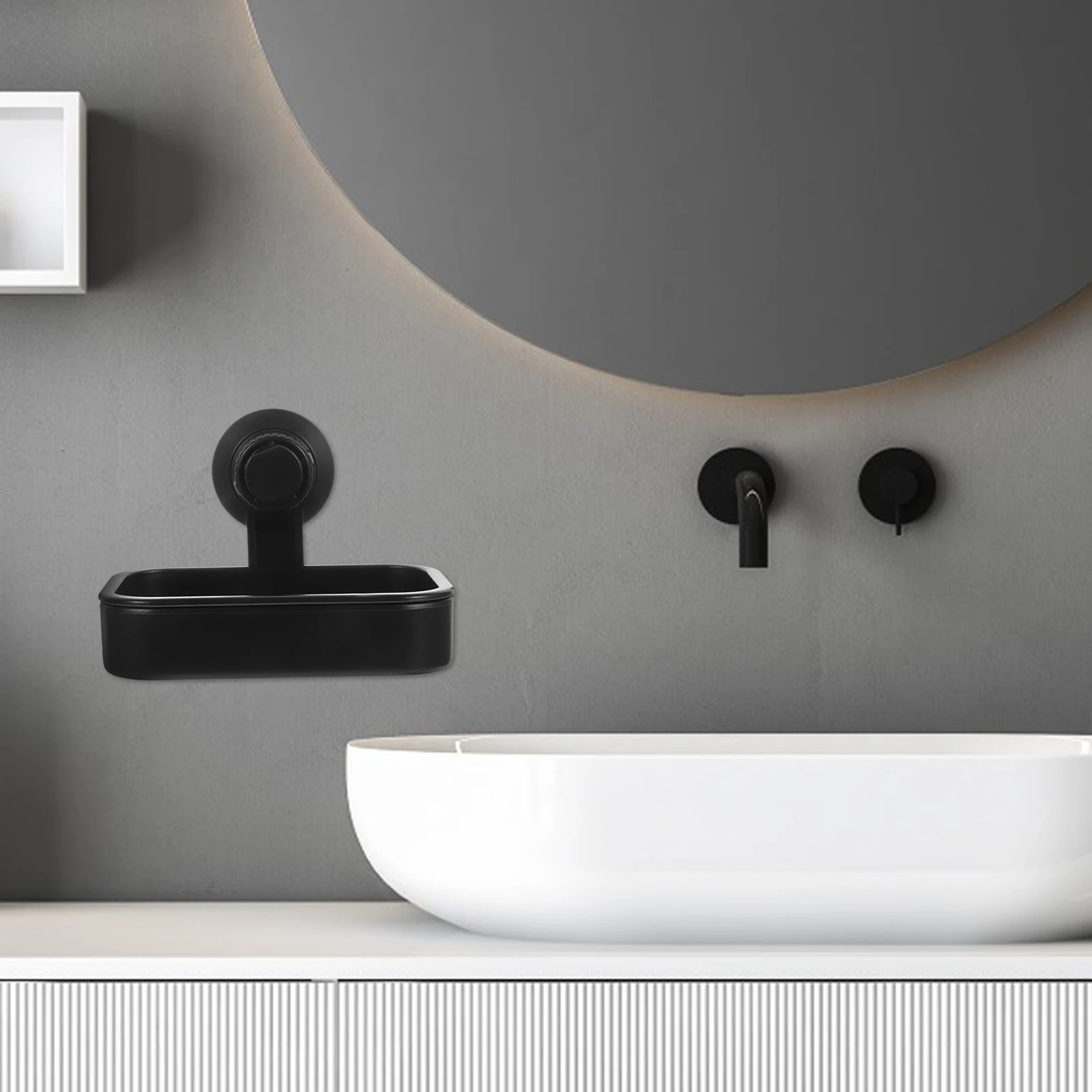 

Suction Cup Soap Dish Holder No Tools No Drilling Wall Mounted Soap Saver For Bathroom Kitchen Tile Glass Black
