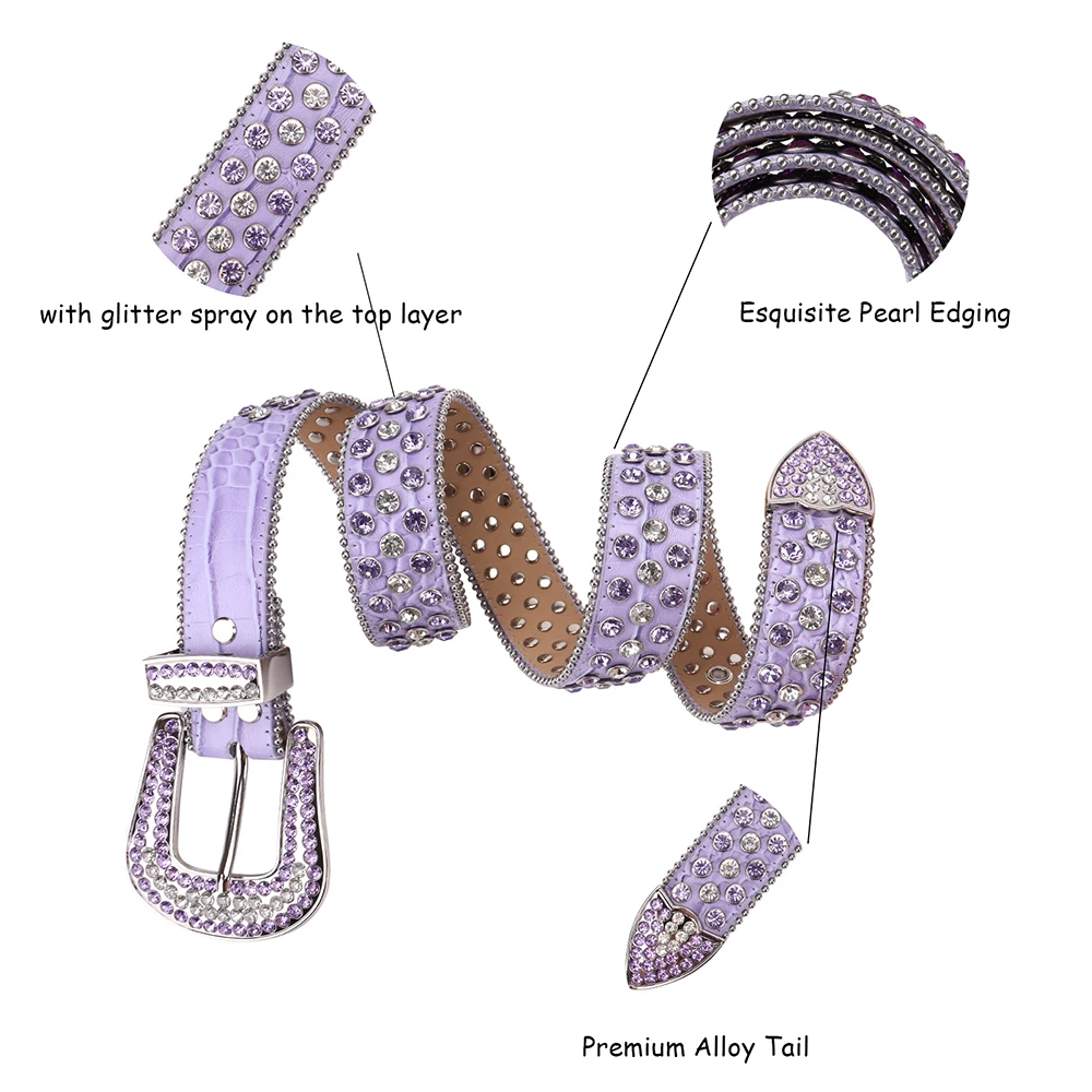 2021 New Goth Belt Designer Luxury Strap Diamond Belt Fashion Western Cowboy Cowgirl Bling Crystal Studded Belt For Man Woman