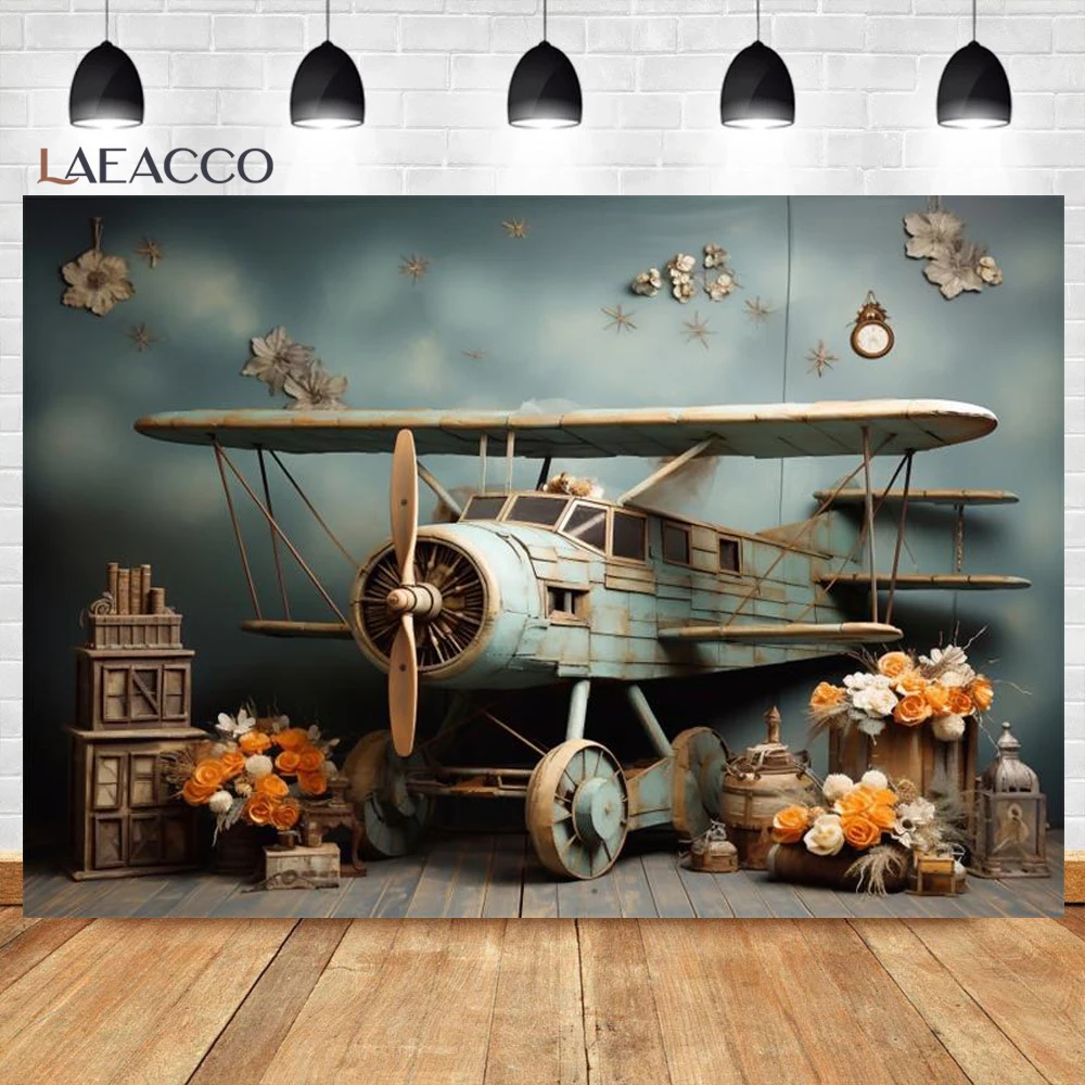 Airplane Log Cabin Backdrop Globe Book Wooden Plank Indoor Vintage Bookshelf Back To School Season Photography Background Photo