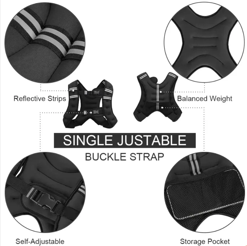 Factory Wholesale Hot Selling Adjustable Steel Ball Sand Vest Running Vest Load-bearing Sand Vest