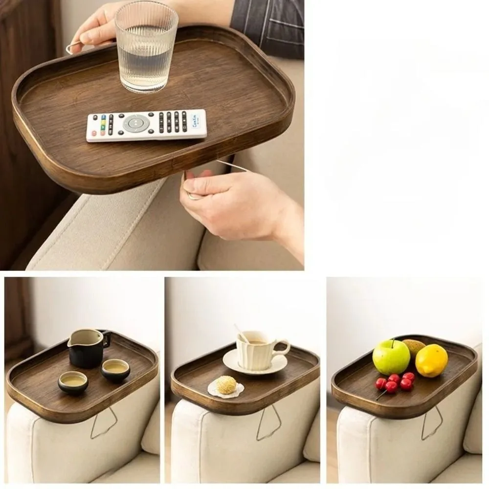 

Convenient Clip-On Sofa Tables New Eating and Drinking Durable Pallet Living Room Adjustable Sofa Tray