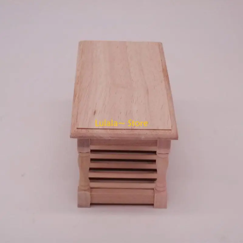 

Y4QA Прочный деревянный стол для кукольных домиков для миниатюрного украшения и ролевых игр