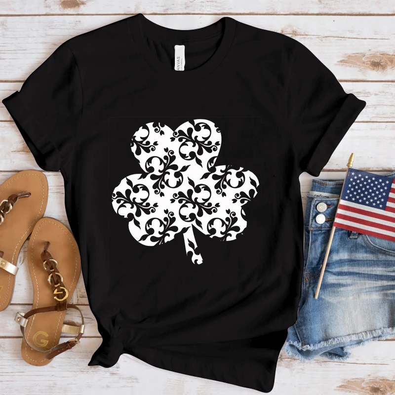 Fashion New St. Patrick'S Day Clover T-Shirt Men And Women Cartoon T-Shirt Harajuku Streetwear T-Shirt Casual Tops Tees