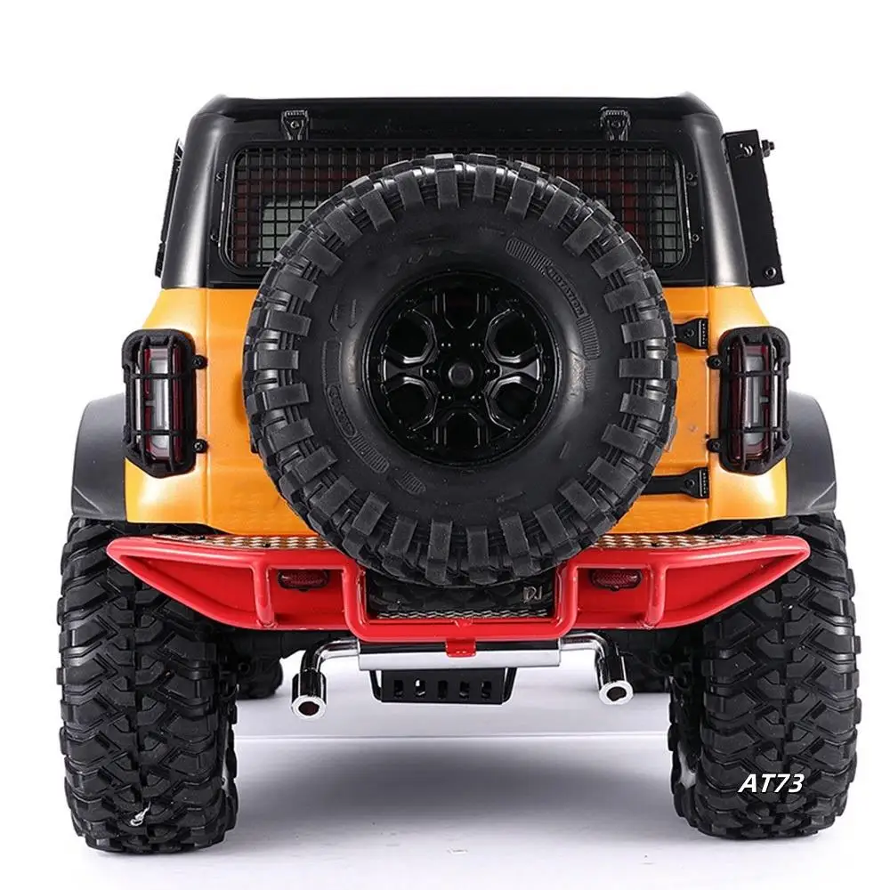 Tubo de escape de metal, coletor de escape de gás, tanque de combustível para traxxas trx4 92076-4 ford bronco rc crawler, peças de atualização