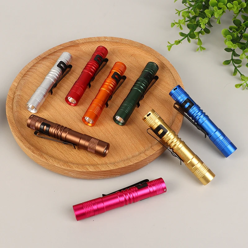 

1pcs Mini Portable Outdoor LED Pen Pocket Light Ultra Bright Flashlight Torch Lamp For Camping Emergency Illumination Floodlight