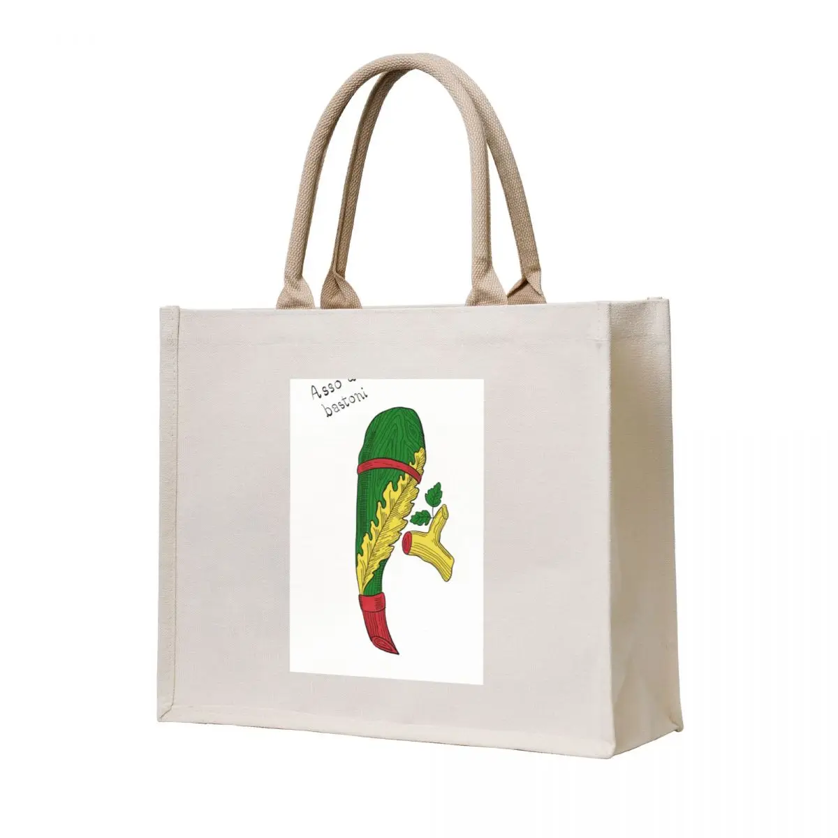 

Asso di Bastoni - Sicilian Card Tote Bag Canvas bag tote bags aesthetic tote bags cloth bags woman shopping bag