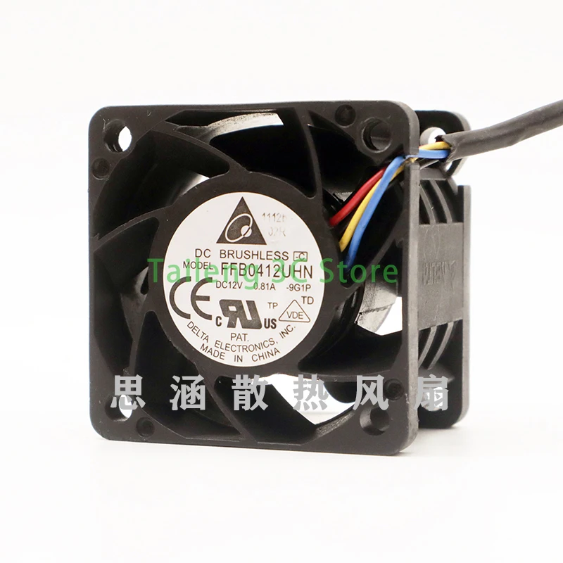 Delta FFB0412UHN 40X40X28MM 4028 40MM untuk Kipas Server 1U 2U 12V 0,81A Kipas Pendingin Kecepatan Tinggi dengan 4pin