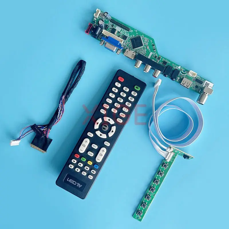 Kit Controller Driver Board For B133XW03 V0/V1/V2 B133XW07 V1 LVDS 40 Pin Laptop Matrix TV Analog USB+AV+VGA+HDMI 1366x768 13.3