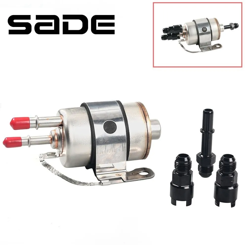 1 Set 58 PSI Car Conversion Fuel Filter Regulator Return Alloy Metal Fuel System Adapter LS Swap EFI Conversion Silver