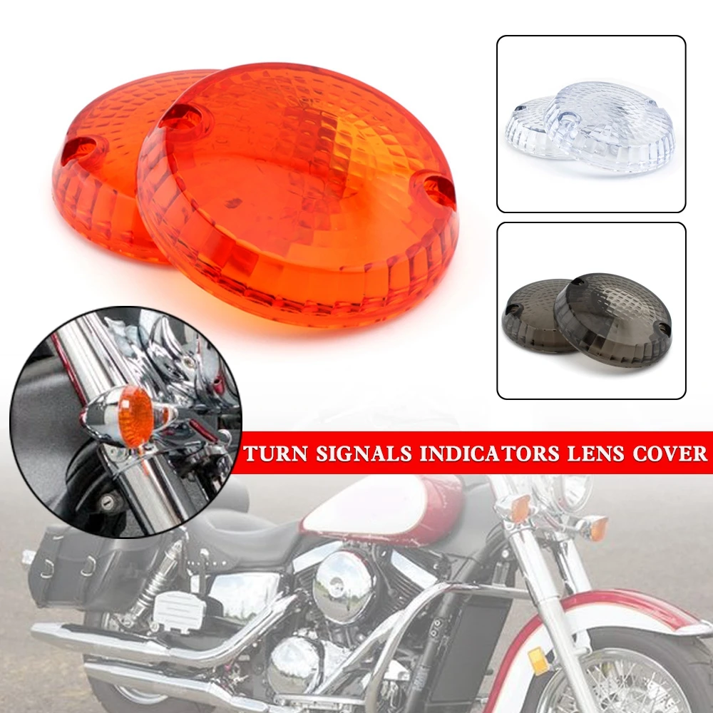 Motorcycle Smoke/Clear Turn Signal Light Indicator Lens Cover for Kawasaki Vulcan 1500 1600 800 750 500 Zephyr For Yamaha V-Star