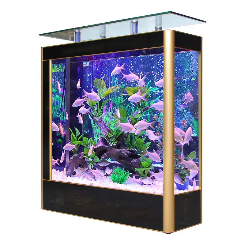 aLuxury Rectangle Fish Aquarium Glass Tank 380L Eco-Friendly All-Season  Everyday Use Made China Living Room Aquarium