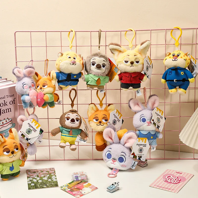 

Disney Authorized Zootopia Judith Nick Leopard Officer Sheep Deputy Mayor Lightning Plush Doll Pendant Keychain Birthday Gift