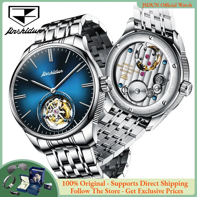 

JSDUN 834 Tourbillon Watch Luxury Original Men Automatic Mechanical Watch High end Sapphire Mirror Deep Waterproof Men Watch