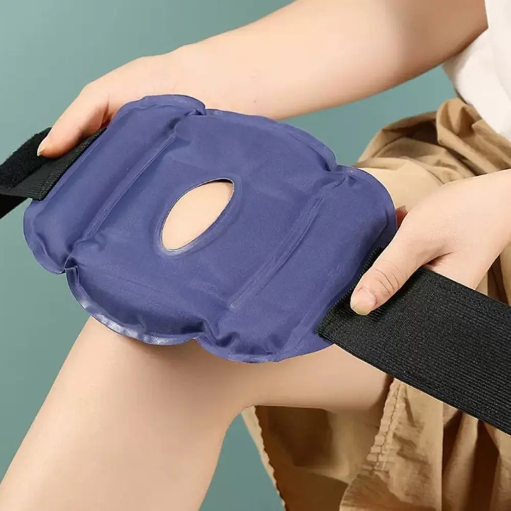 Practical Reusable Gel Knee Ice Pack Dual Temperature Flexible Strap Design Nylon Gel Pack Joint Relief Ice Bag