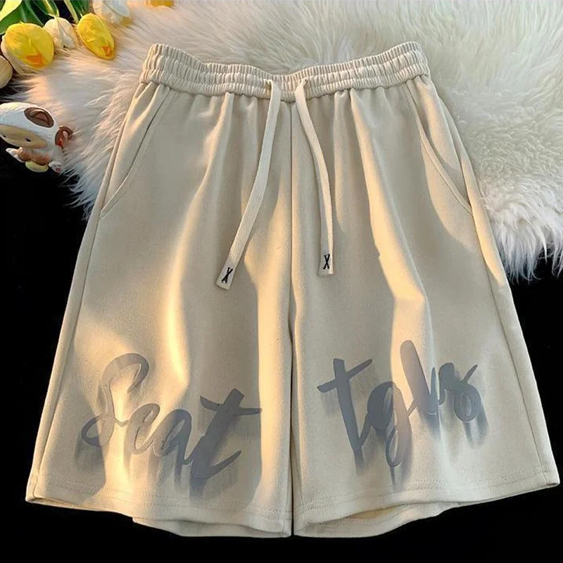 New hiphop Mens letter print suit shorts boys summer vacation casual loose shorts special clothing shorts