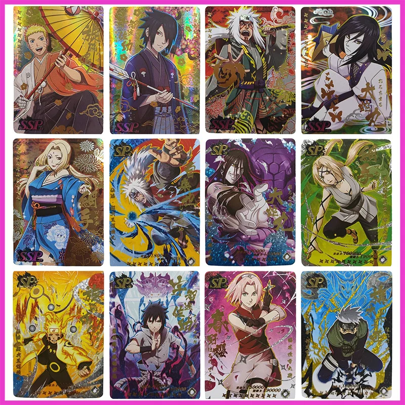 

Anime NARUTO Rare SP SSP Refraction Foil Orochimaru Tsunade Haruno Sakura Toys for boys Collectible Cards Birthday Present