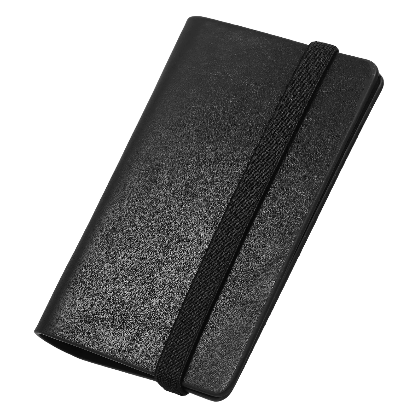 

1 set Black PU Case for Loose-leaf Notebook Planner Cover Compact Mini Binder Shell Protector Study Work Travel