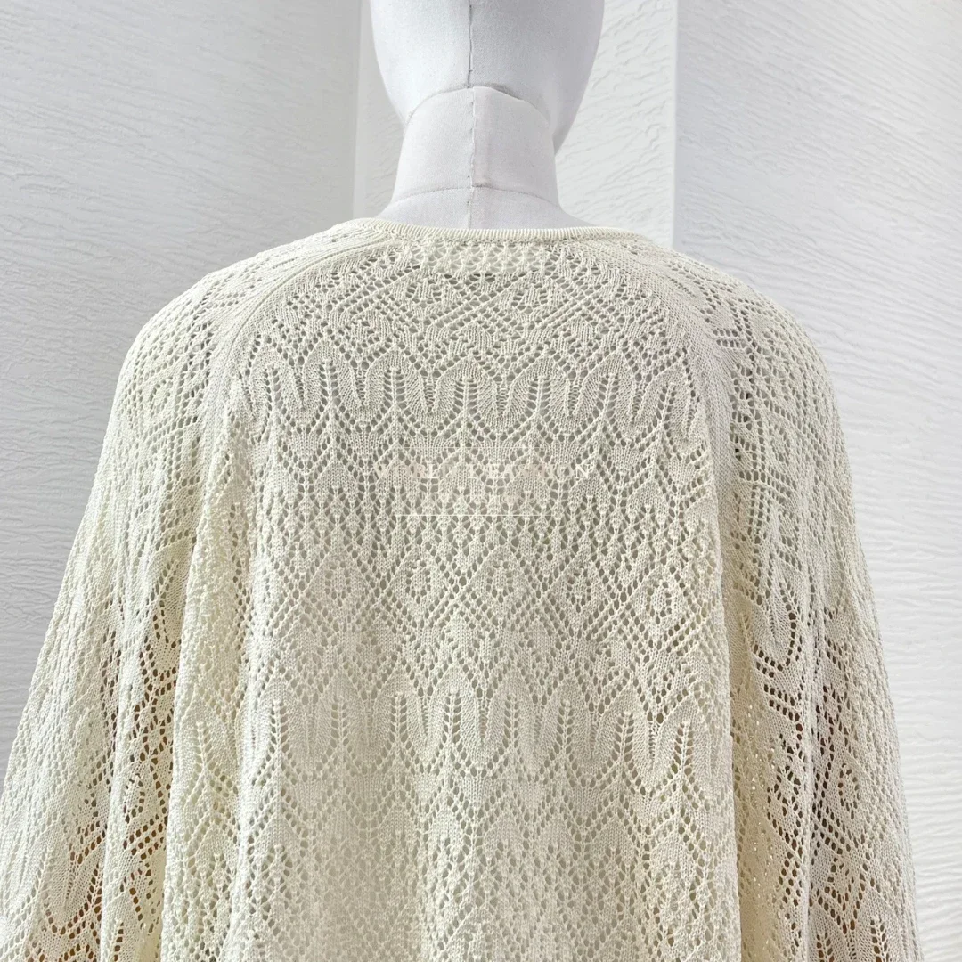 

Spring Summer 2025 beige embroidery long sleeve petal sleeves blouse tops