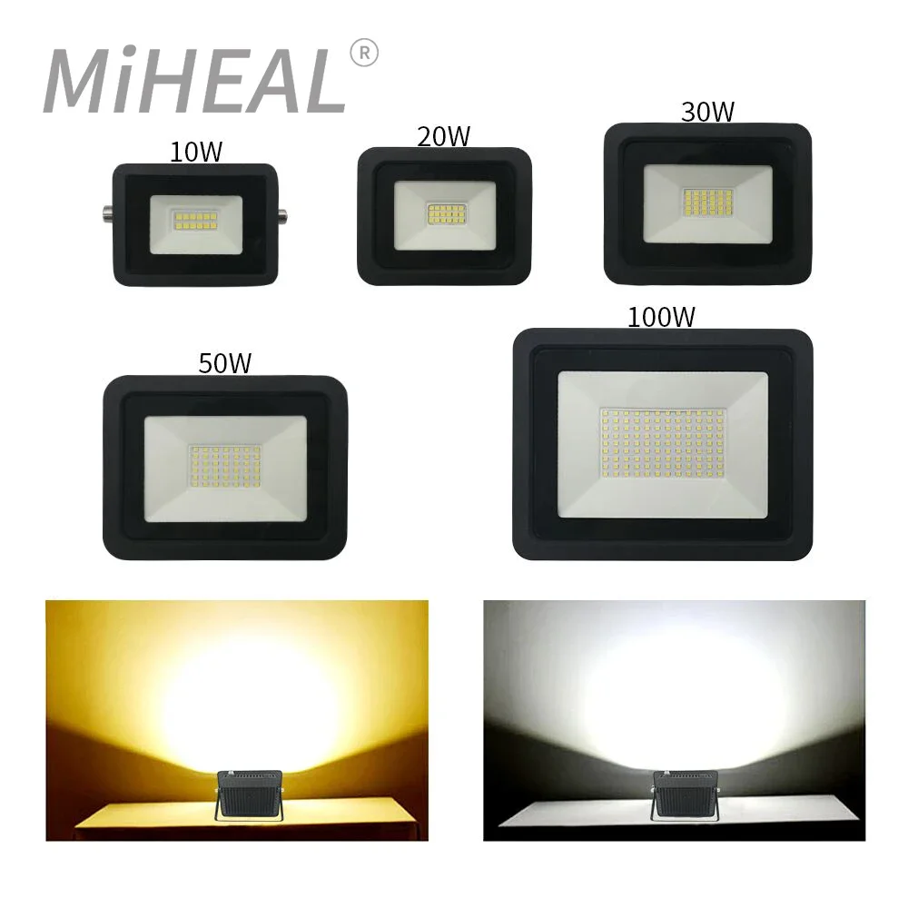 Éclairage industriel à LED, lampe de travail IP68, lampe minière, budgétaire, usine, atelier, garage, 110V, 220V, 10W, 20W, 30W, 50W, 100W