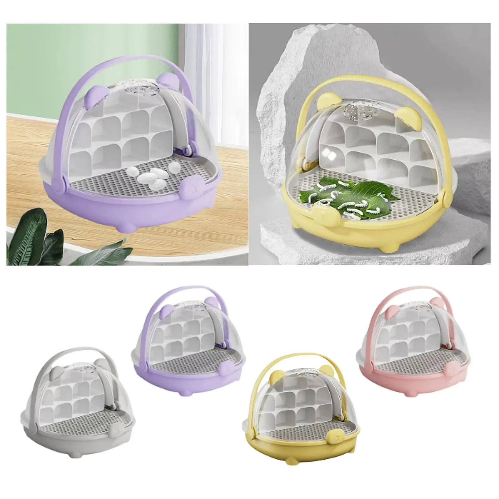 

Silkworm Breeding Box Small Pet Breeding Box Feeding Box Silkworm Hatching Container