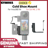 CYNOVA For Insta360 X4 Mic2 RX Cold Shoe Mount Audio Microphone Receiver Holder For DJI Mic 2 RX & Insta 360 X4  Accessories