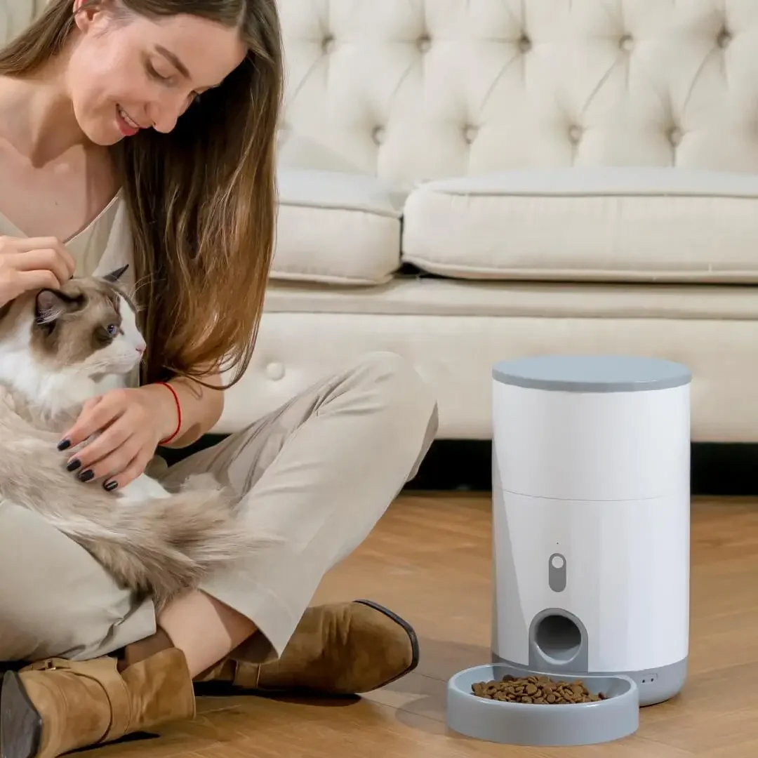 Wifi Automatic Pet Feeder With Camera Pet Accessories Supplies APP Control For Remote Feeding & Monitor Voice Recorder