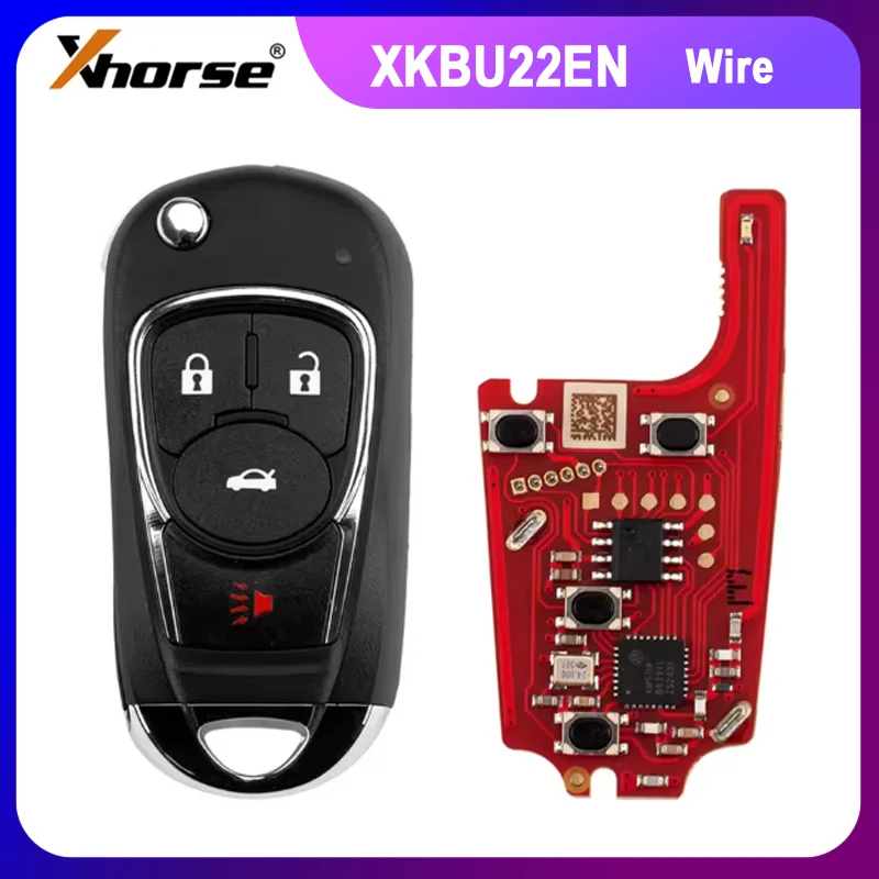 

1/2/5PCS Xhorse XKBU02EN XKBU22EN 2nd Generation Wire Remote Key for Buick Type 4 Buttons Global Version