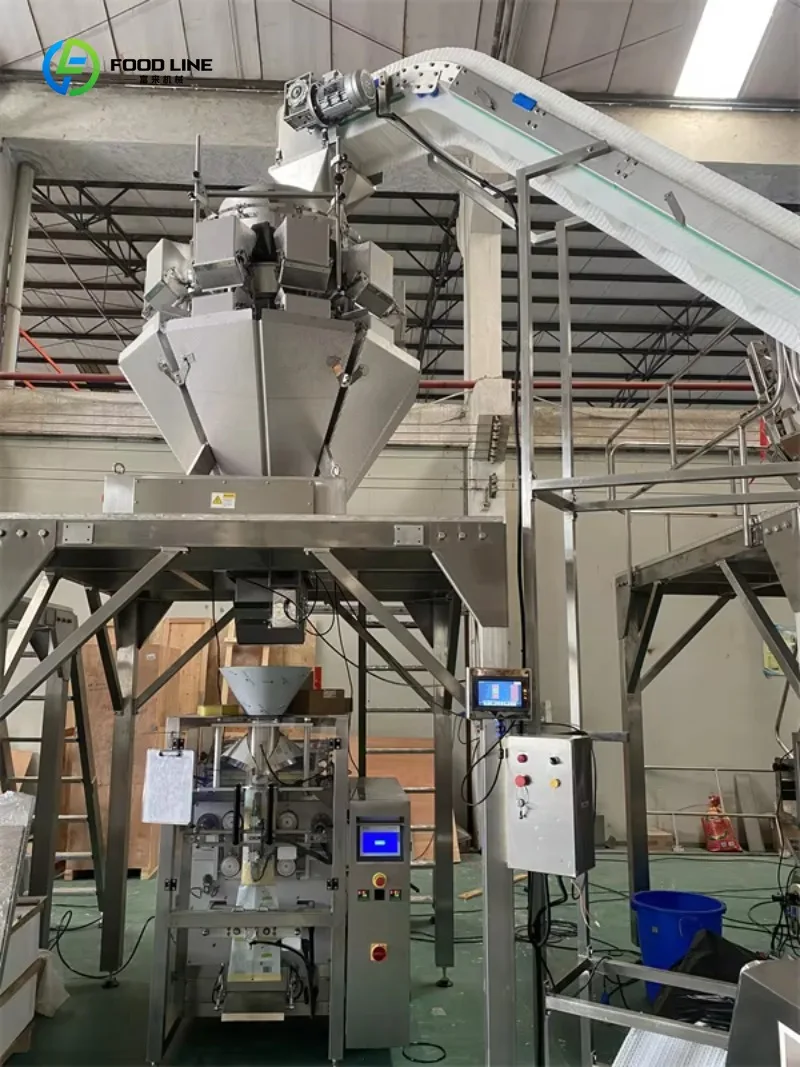 520W Fully Automatic Bag Frozen Food Vegetables Greens Greenstuff Packing Machine Custom