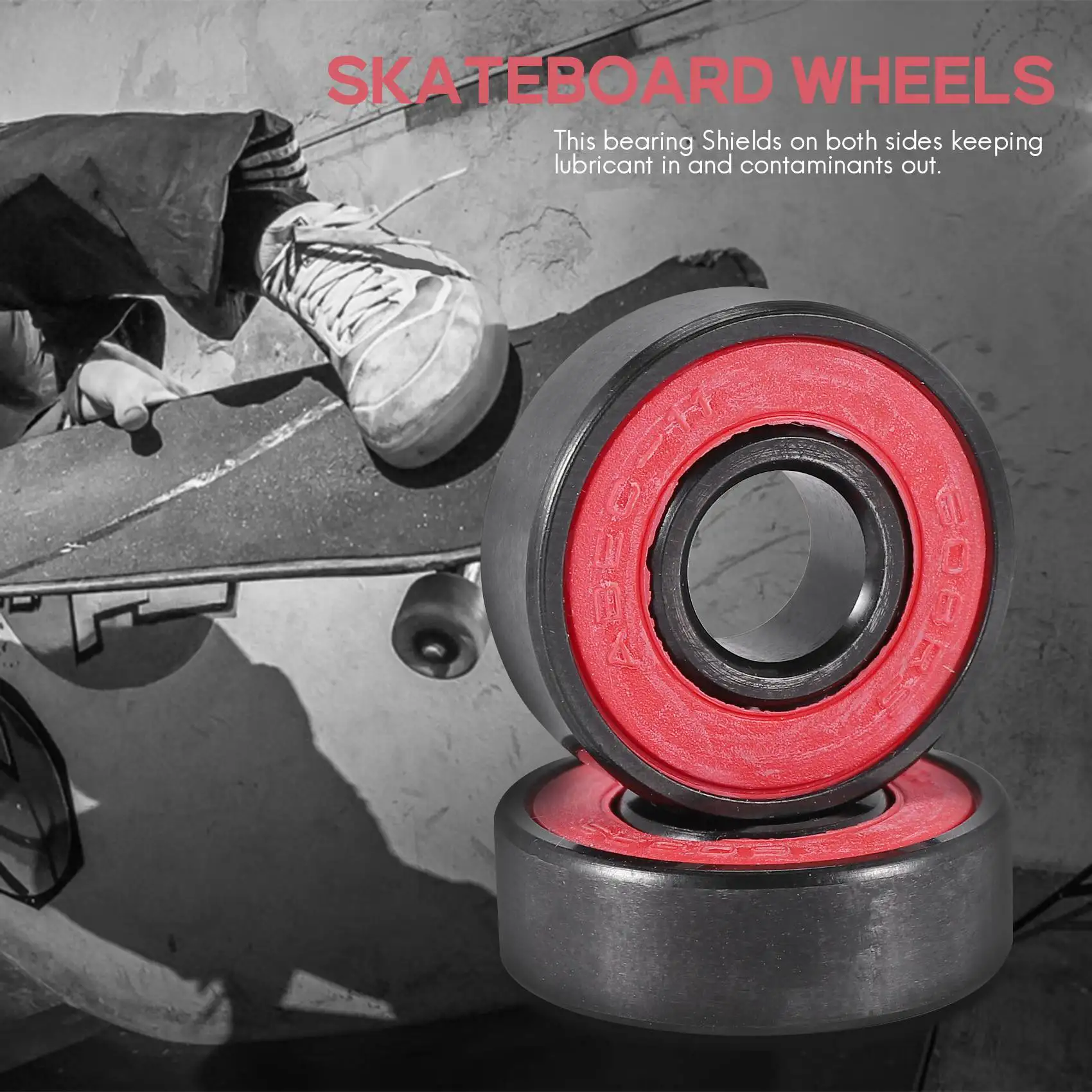 8 Pcs Bearings High Speed Wear Resistant For Skate Skateboard Wheel-A27R