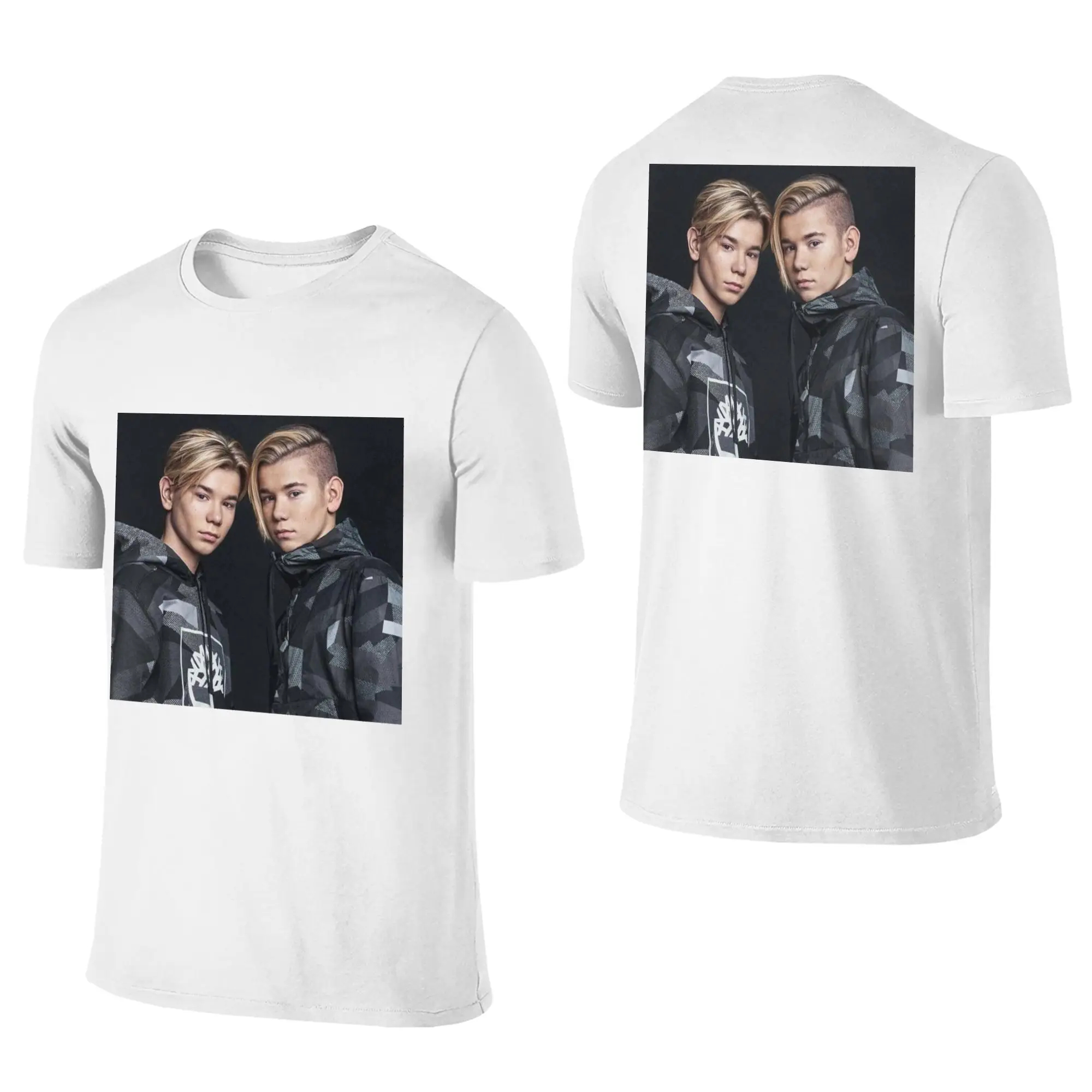 100% Cotton Marcus And Martinus Sweden Norway Eurovision T-Shirt Men's Double Sided T Shirt Men Crew Neck Shirts Tops Oversized