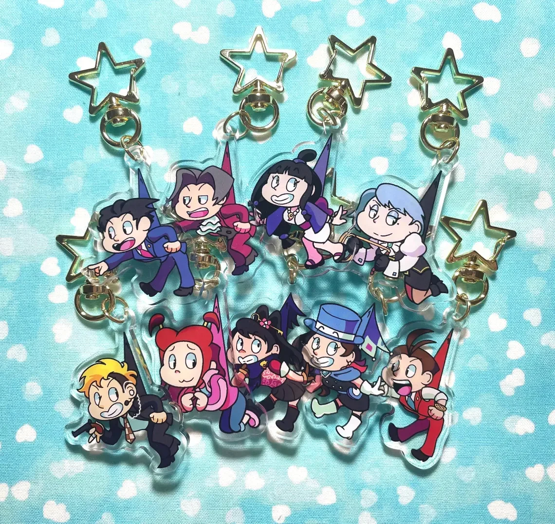 Porte-clés visuel pour avocat, cadeau de collection pour fans d'anime et de manga