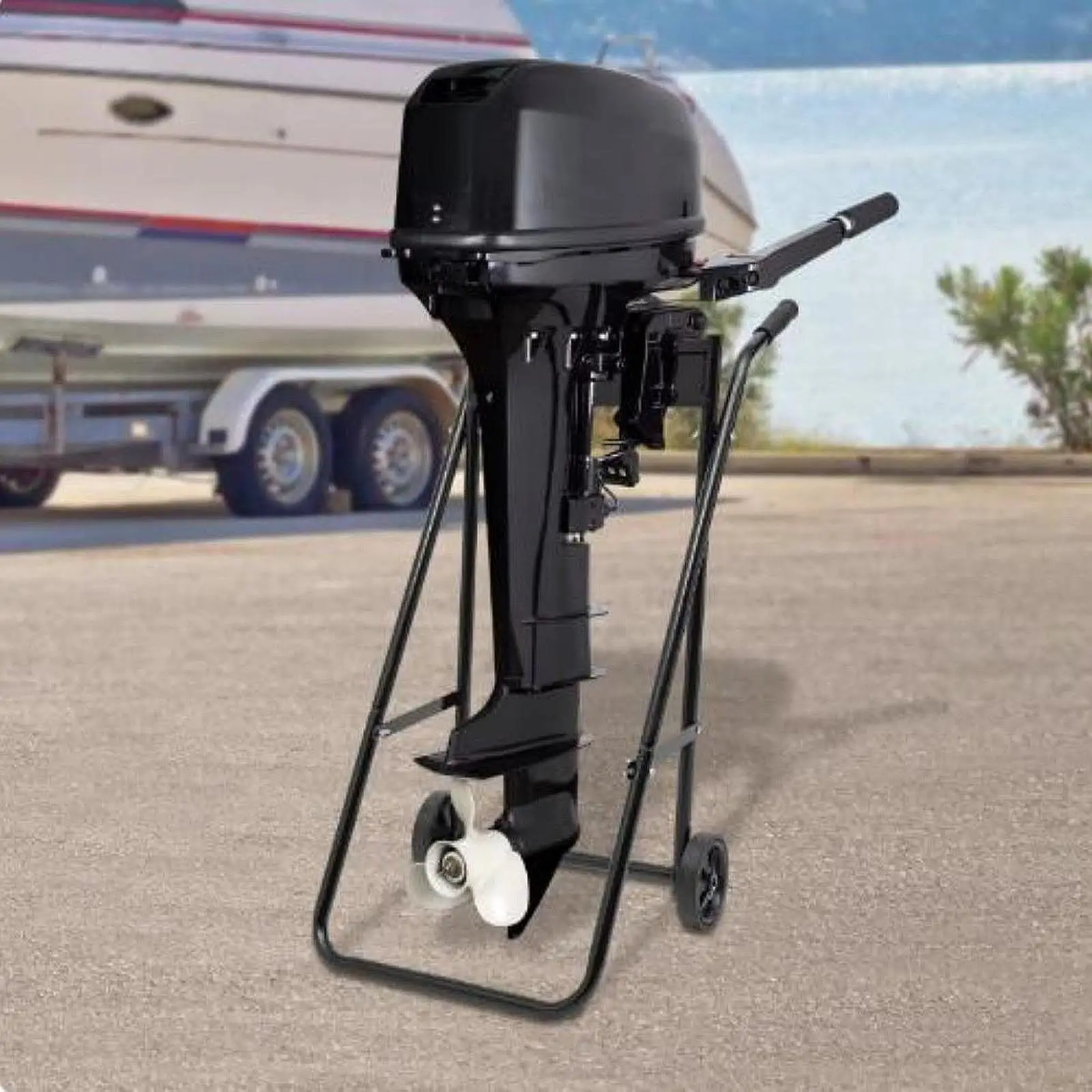 

Outboard Boat Motor Stand Portable Engine Carrier Cart for Motor Maintenance