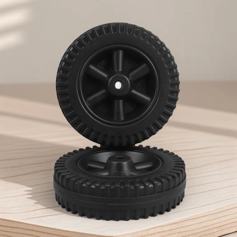 

2 шт. колеса для гриля для барбекю, 6-дюймовые сверхмощные запасные части, пластиковые черные для газовых грилей, газонокосилки, колеса для ручного грузовика