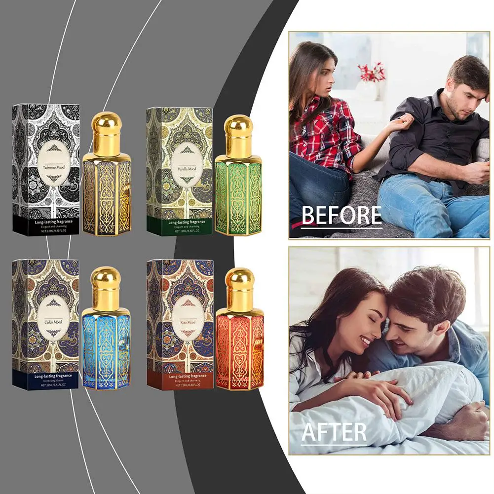 Nuevo Perfume árabe encantador, sentimientos calentadores entre hombres y mujeres, aceite esencial de acción larga, fragancia de beso, aroma de moda