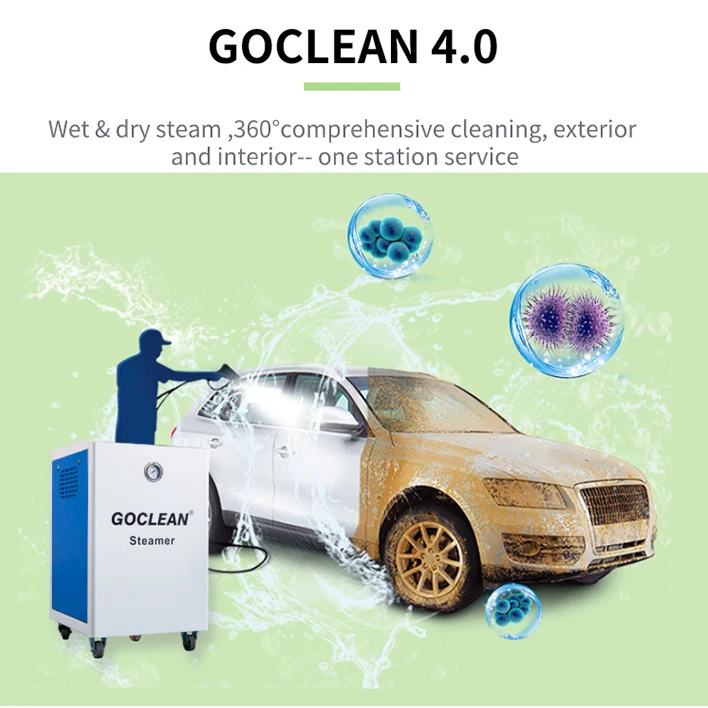 GOCLEAN 5L/Car Washer Care Detailing Mobile Optima Steamer Steam Vacuum Cleaner for Carpet Steam Car Wash Equipment Brand