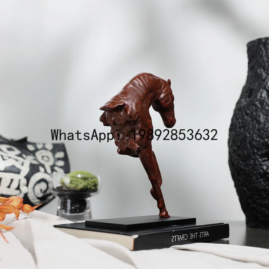 

16wwA1 Resin Handicrafts Simulated Animal Sculptures Retro Horse Sculptures Horses Heads Horse-shaped Statue Home Decoration