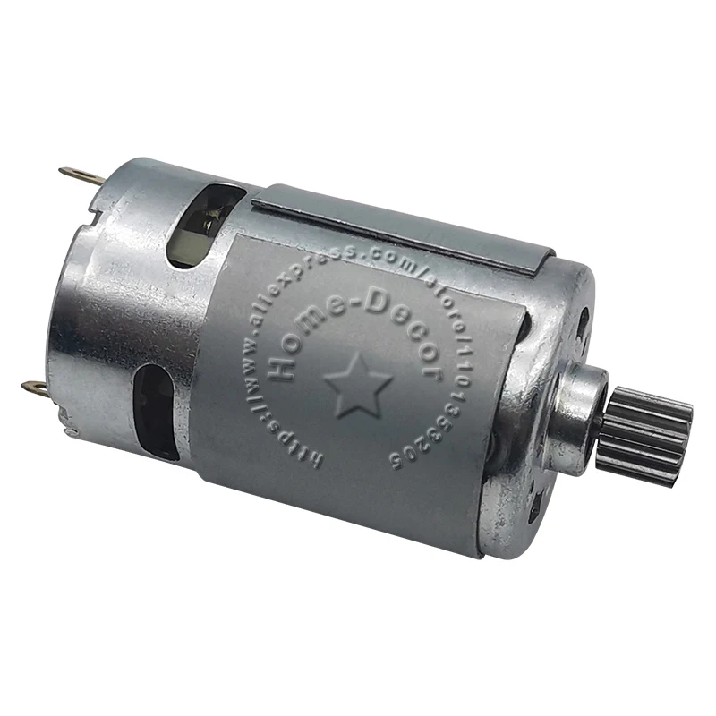 1pcs 16000rpm DC12V RS550 Carbon Brush Motor Built in Cooling Fan with Gear for DIY RC Toy Boat Model Children Electric Car Boat