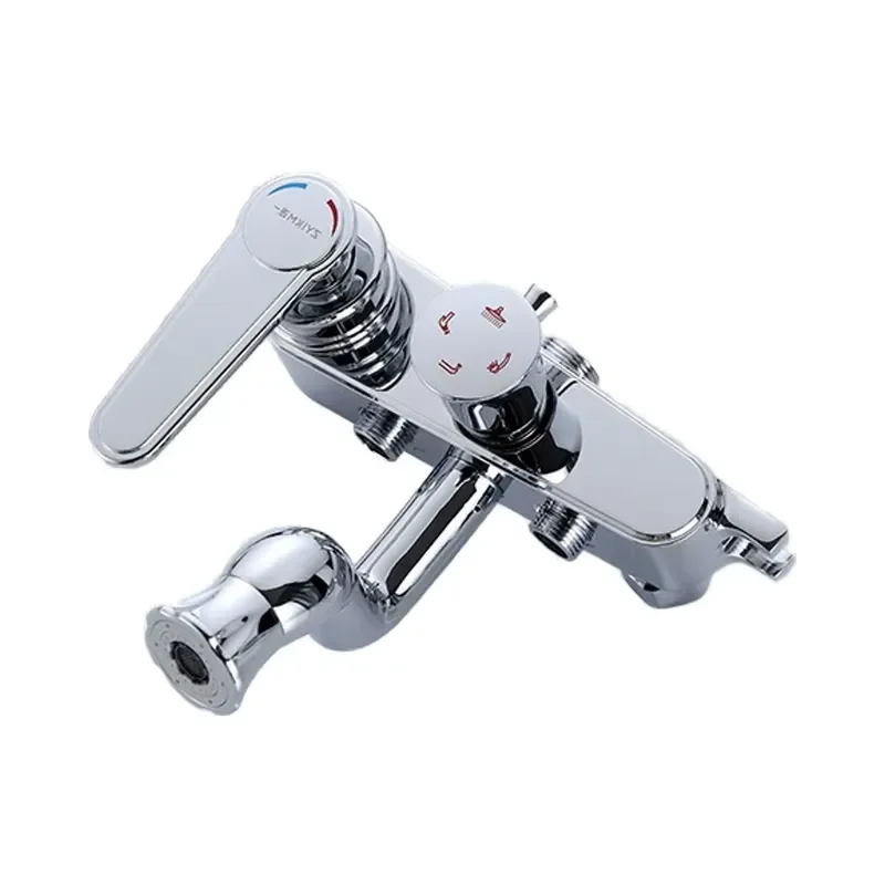 New Trend Wall-Mounted High Pressure Hand-Rotating Power Shower Set Bathroom Faucet Accessories