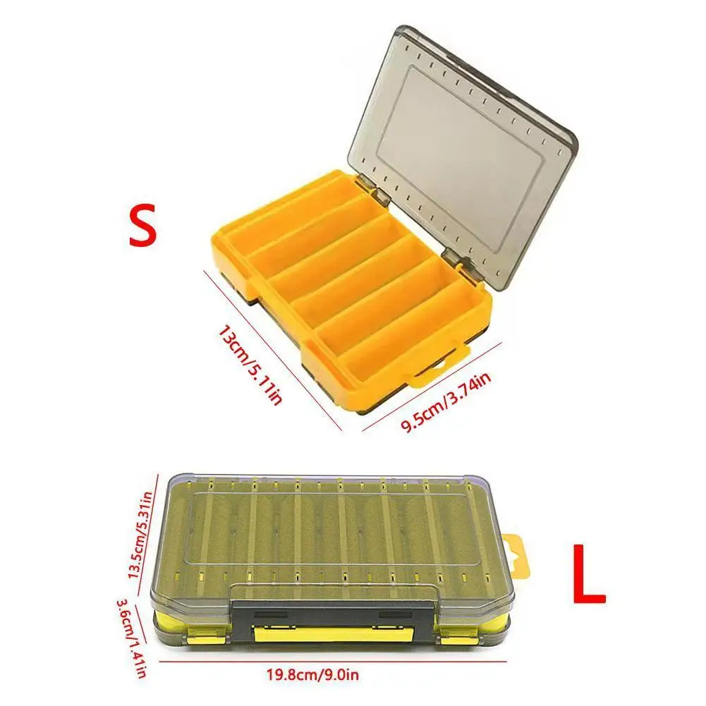 Double Sided Fishing Tackle Box Hard Lure Storage Case for Minnow Pencil Bait Hooks Fishing Accessories Organizer - view 6