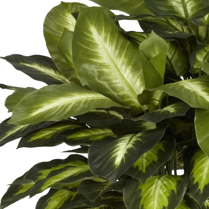 

Nearly Natural Golden Dieffenbachia Silk Plant，crafted From Premium Materials To Mimic The Outdoors