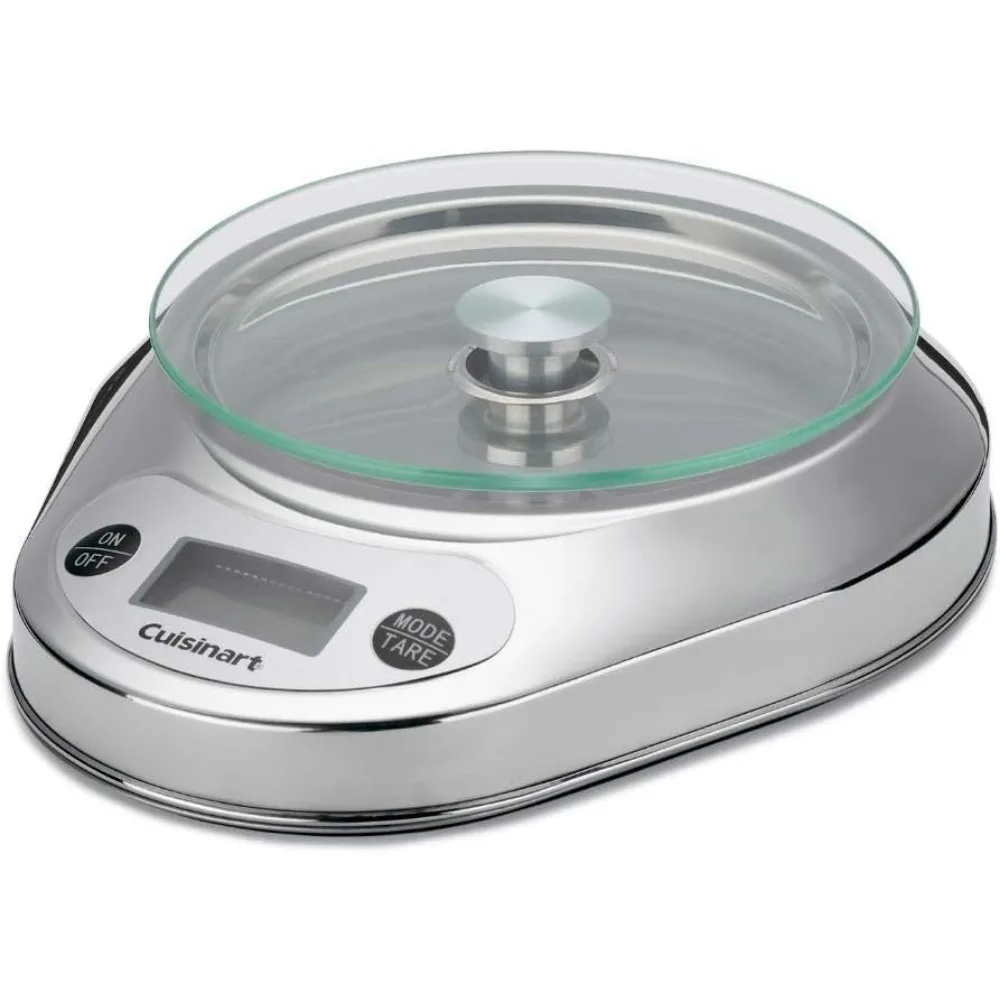 

Precision Electronic Kitchen Scale with Tempered Glass Platform, Stainless Steel Bowl, and Large LCD Display