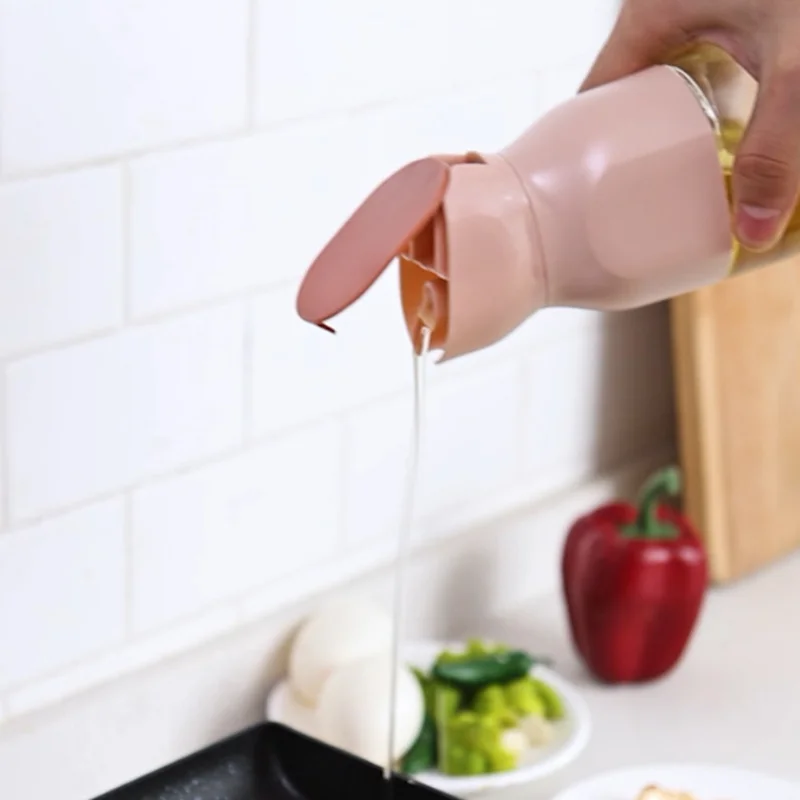 

400 mlOil pot glass oil tank leak proof automatic gravity opening kitchen household sauce vinegar seasoning bottle universal