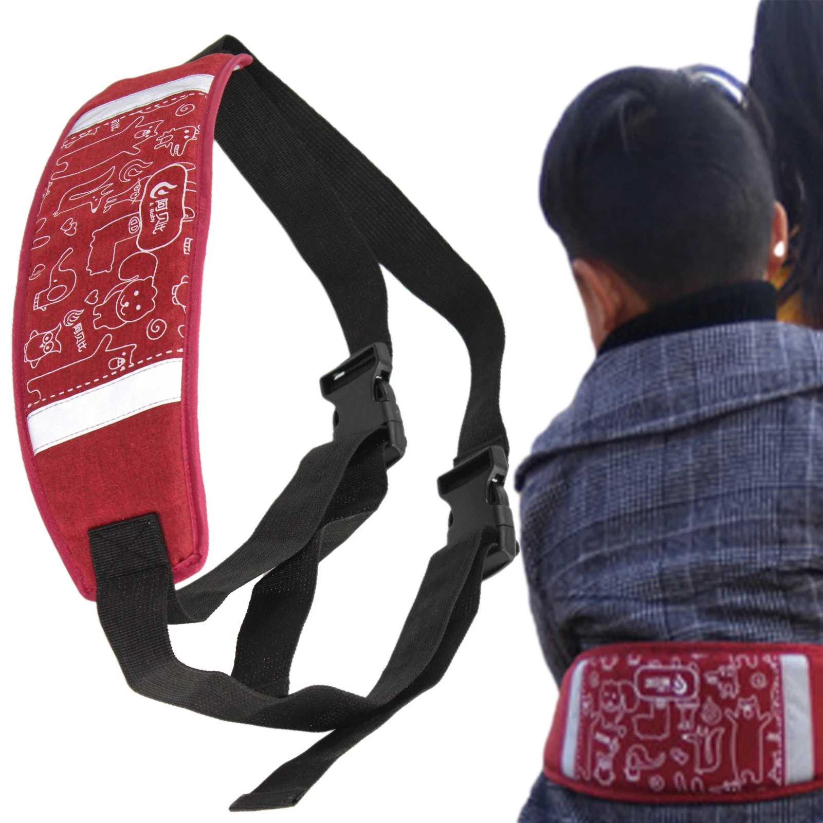 Motorcycle Kids Harness Non-Slip Scooter Safety Belt With Reflective Design Adjustable Driver Belly Strap For Riding Motobike