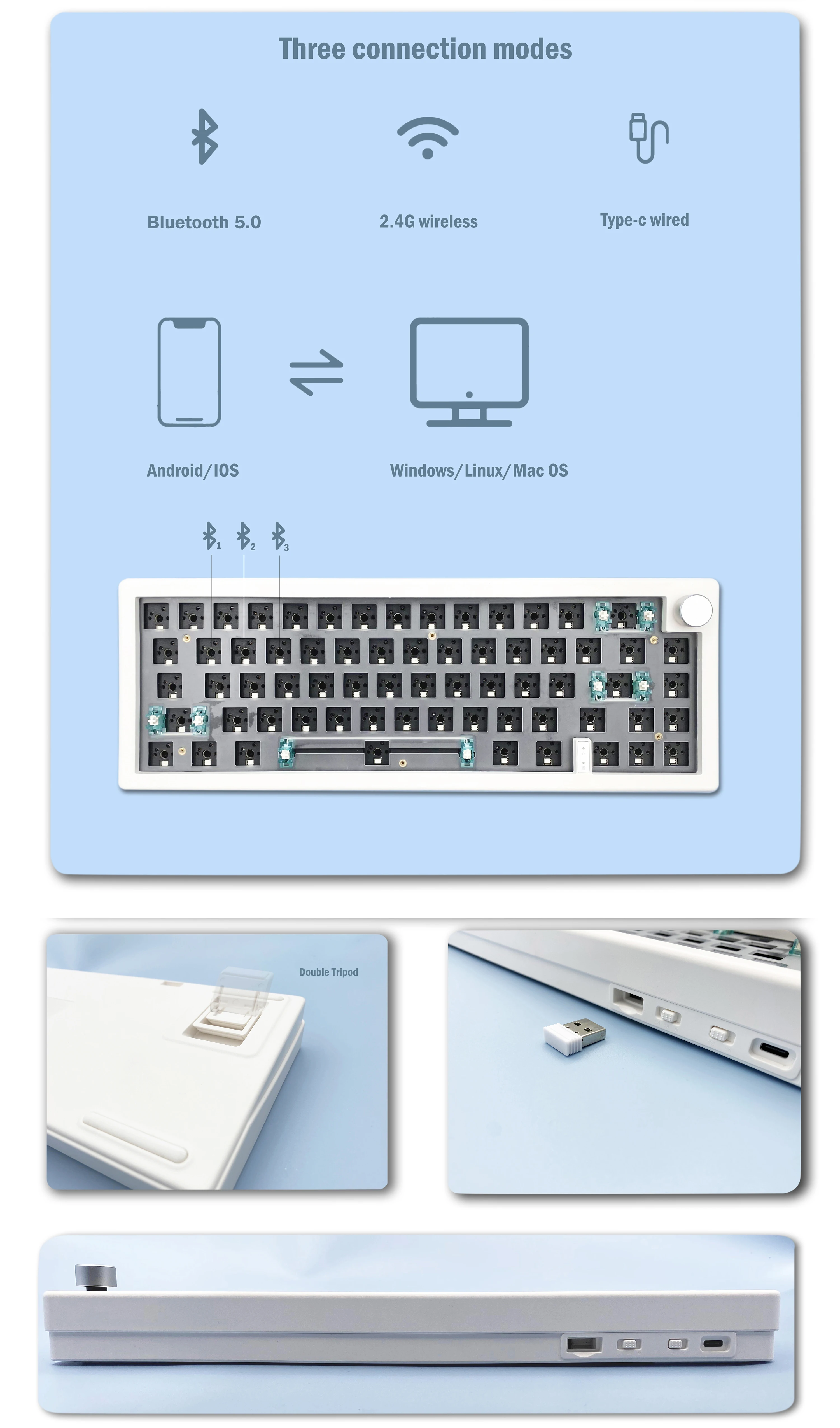 GMK67 メカニカル、ホットスワップ　ワイヤレス対応　使用方法　※詳細記載 高コスパ中華製キーボード：Zuoya GMK67 メカニカルキーボードを