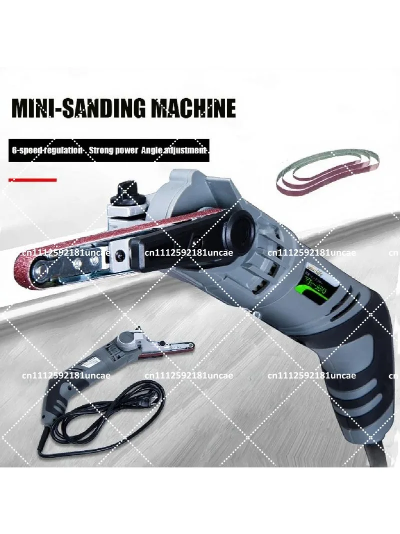 220V Mini Handheld Belt Sander Sand File Machine for Grinding Sharpening Polishing