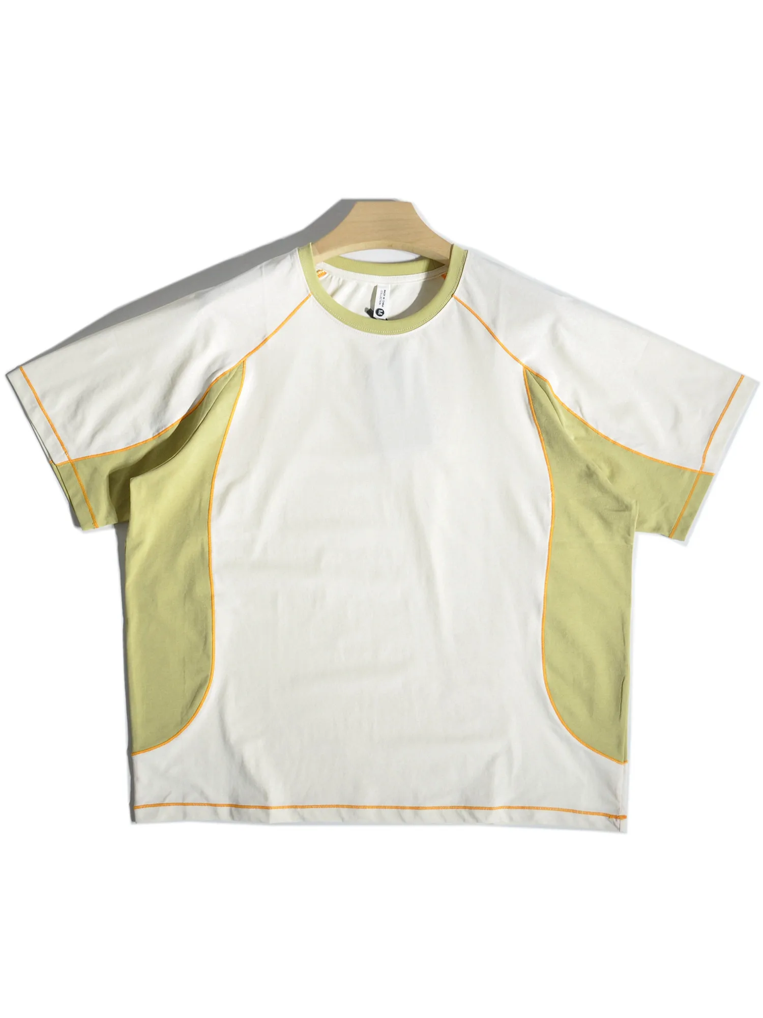 Outdoor Contrasting Color Splicing Quick Drying Sports Short Sleeved Cool and Breathable Fitness